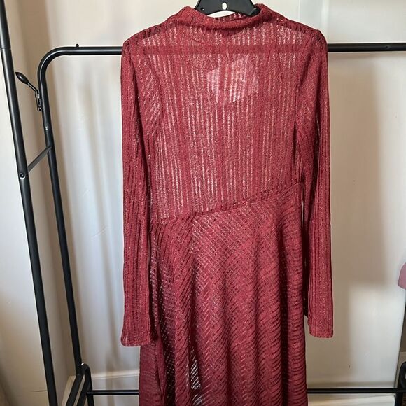 Free People Walk In The Park Maxi Dress Red L - Picture 4 of 8